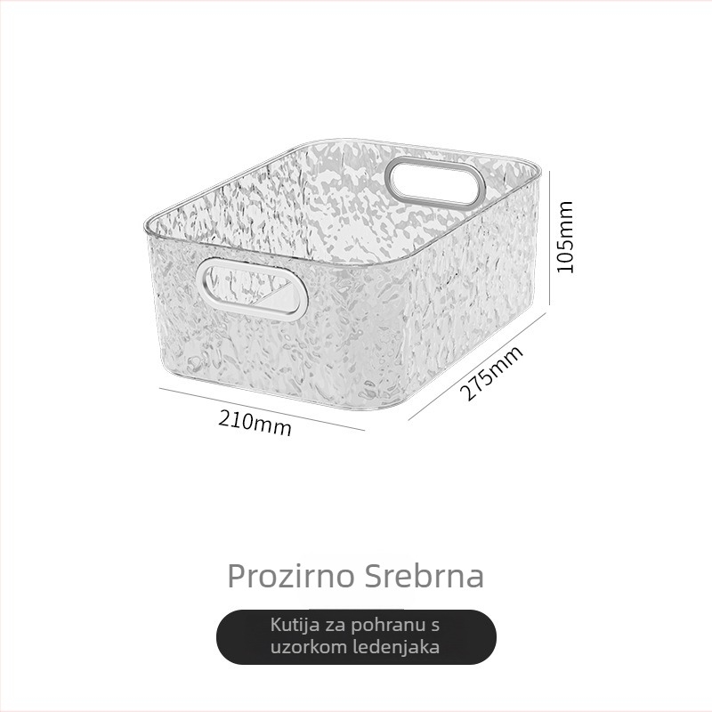 Prozirna kutija za kozmetiku s uzorkom glečera, stolni organizator za knjige, lagani kućni luksuzni spremnik.