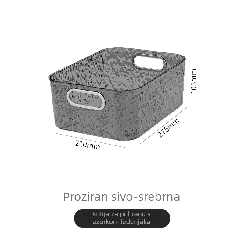 Prozirna kutija za kozmetiku s uzorkom glečera, stolni organizator za knjige, lagani kućni luksuzni spremnik.