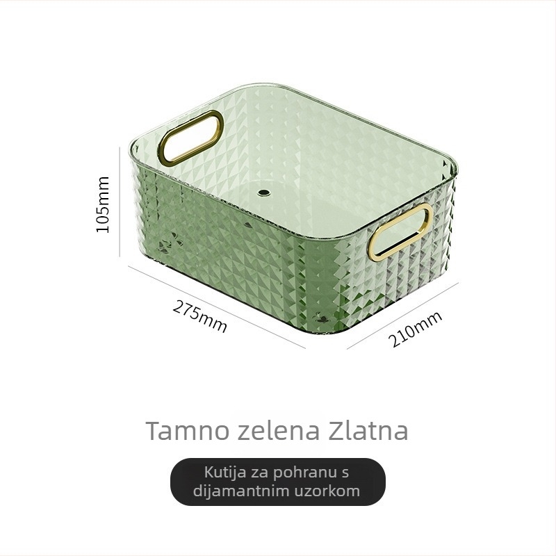 Prozirna kutija za kozmetiku s uzorkom glečera, stolni organizator za knjige, lagani kućni luksuzni spremnik.