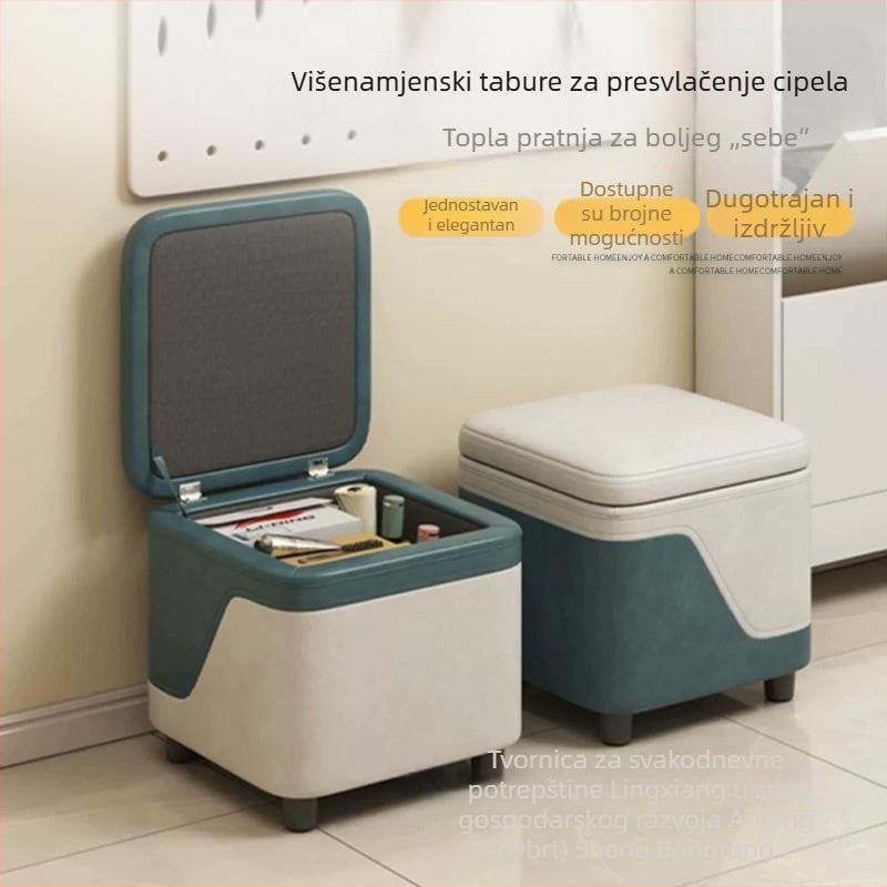 Drveni stol za pohranu s kutijom, klupa za hodnik i dnevnu sobu, stolica za cipele, pohrana igračaka