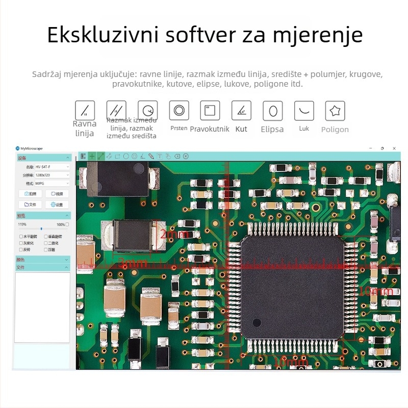 USB digitalni mikroskop za provjeru folikula dlake, prijenosna kamera za kosu i kožu