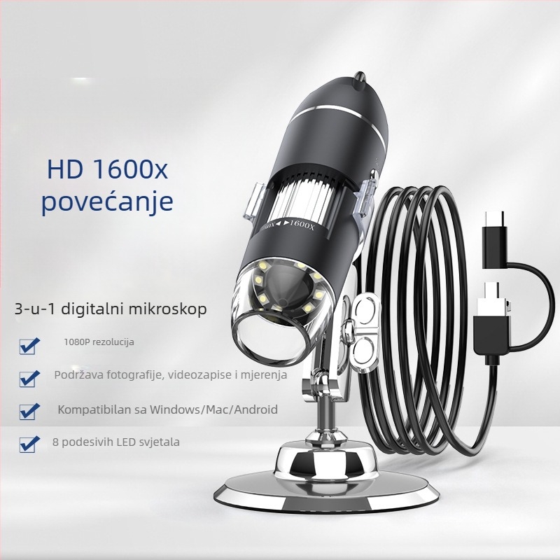 USB digitalni mikroskop za provjeru folikula dlake, prijenosna kamera za kosu i kožu