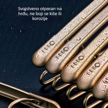 G5U vješalica za odjeću od aluminijske legure - izdrživa za kućnu upotrebu, debelih ramena, bez šavova, protuklizna, širokih ramena za odrasle