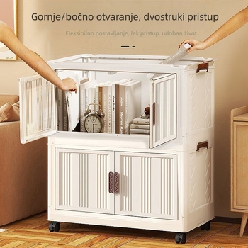 40 cm sklopivi ormar za pohranu za kućnu upotrebu, s kotačićima, višenamjenski mobilni ormar za odjeću i grickalice