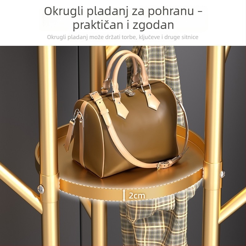 Metalni podni držač za haljine, moderan minimalistički dizajn za spavaću sobu i dnevni boravak