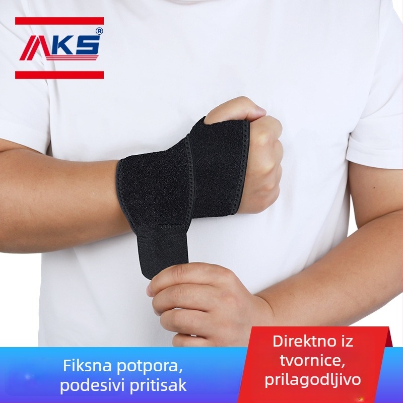 Prozračna sportska zaštita zgloba s podesivim remenom — pogodna za košarku, fitness, bench press i dizanje utega, s TFCC kopčom za palac