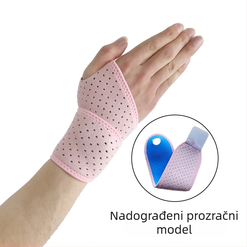 Prozračna sportska zaštita zgloba s podesivim remenom — pogodna za košarku, fitness, bench press i dizanje utega, s TFCC kopčom za palac