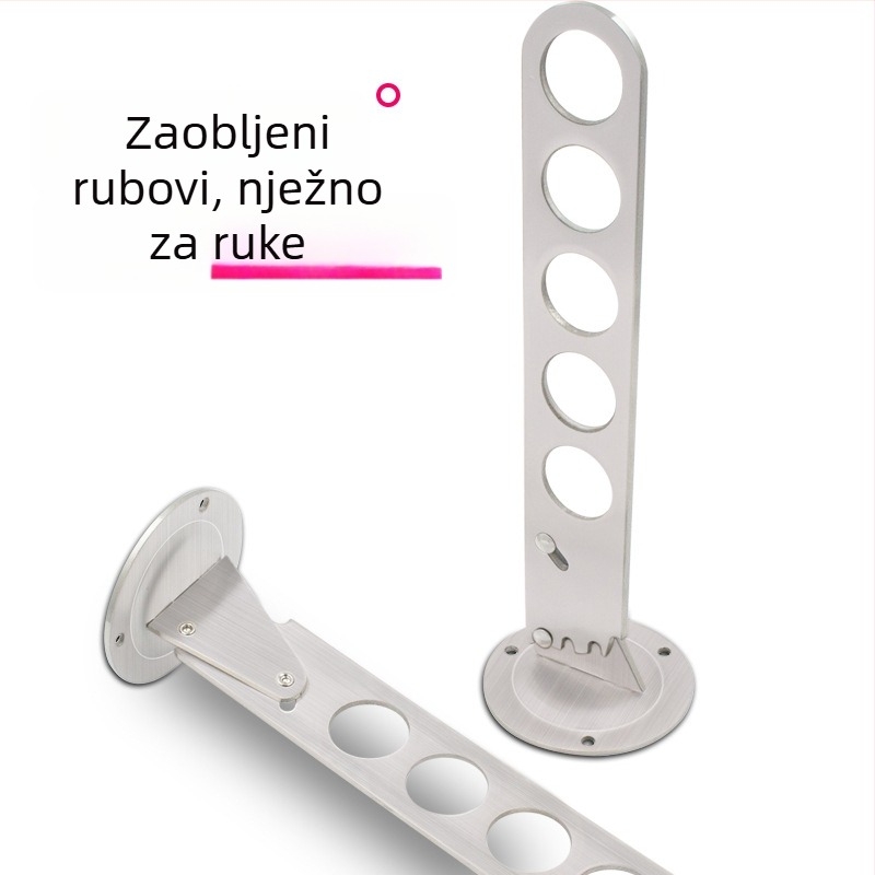 Nevidljiva sklopiva zidna vješalica za odjeću od nehrđajućeg čelika