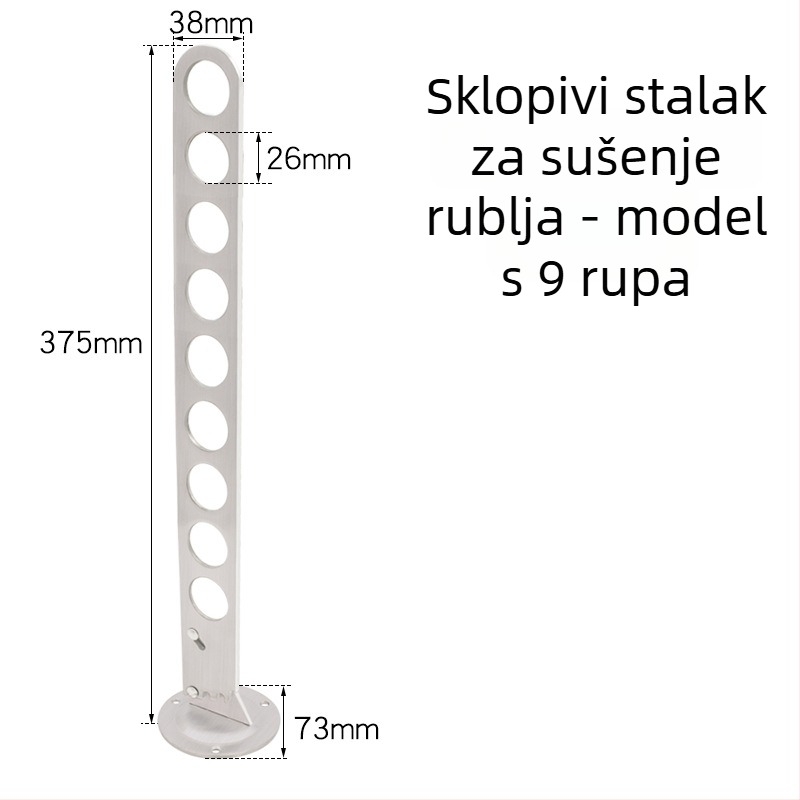 Nevidljiva sklopiva zidna vješalica za odjeću od nehrđajućeg čelika