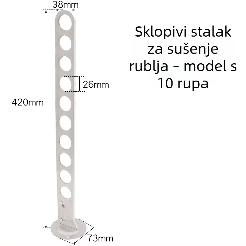 Nevidljiva sklopiva zidna vješalica za odjeću od nehrđajućeg čelika