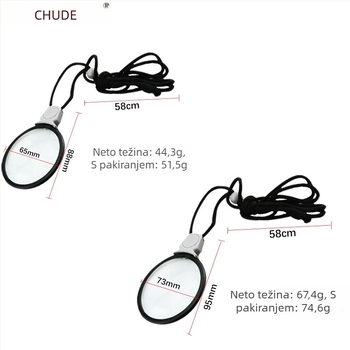 Chuda Lupa s kožnom futrolom, ručna lupa s remenom za nošenje, prenosna viseća lupa 11089