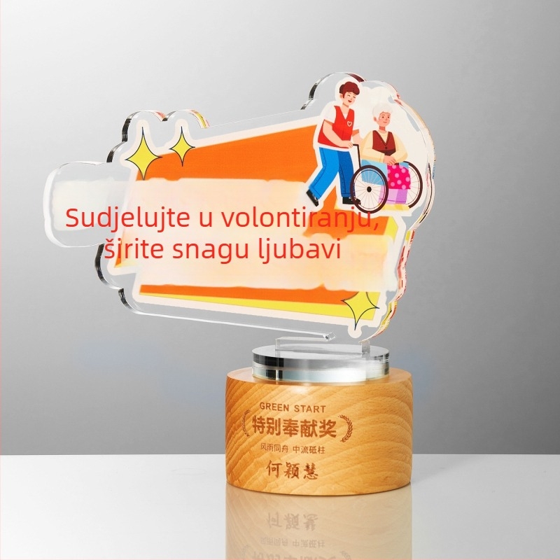 Prilagođena akrilna kristalna trofeja i medalja – suvenir za godišnjicu za dječje plesove, glazbu i košarkaška natjecanja.