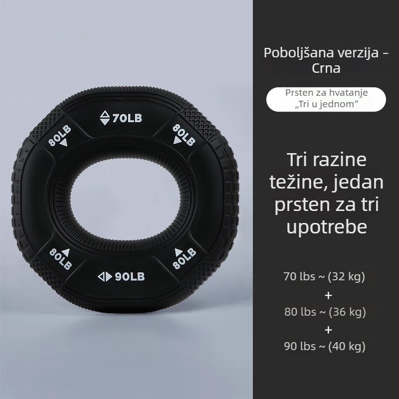 Silikonski prsten za stisak i lopta za jačanje snage ruke, rehabilitaciju prstiju i mišića podlaktice