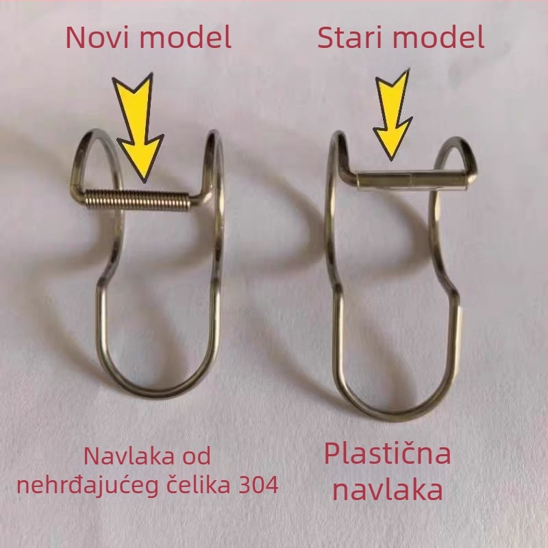 Protivvjetrovni sigurnosni klips za šipku za sušenje od 304 nehrđajućeg čelika, antiklizni vanjski klip.