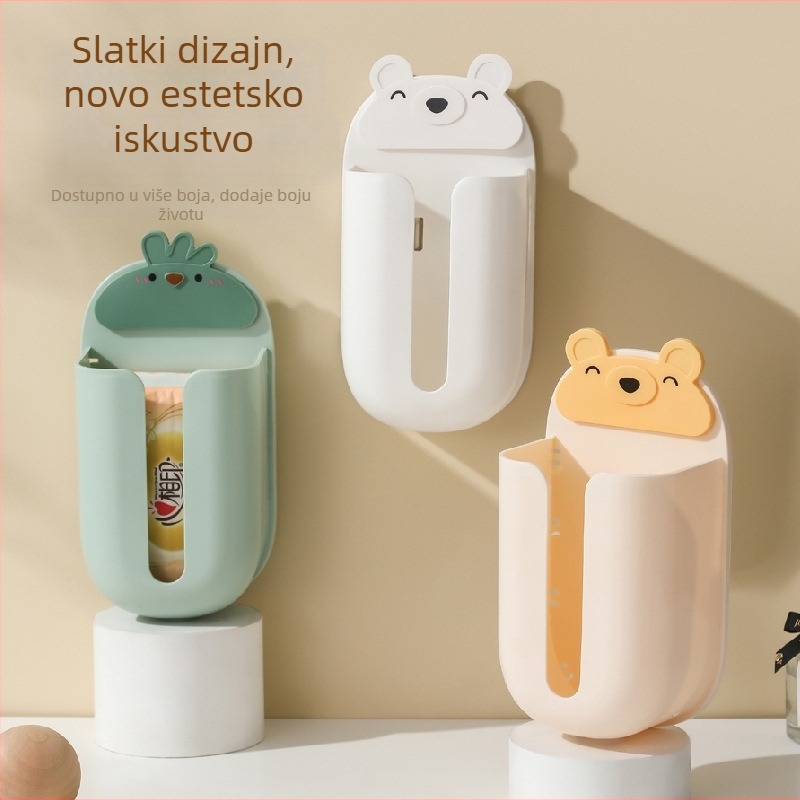 Kreativna kutija za maramice s crtanim — multifunkcionalni zidni organizator za dnevni boravak i kupaonicu