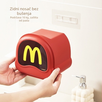 Zidni držač toaletnog papira, obrnuta instalacija, bez bušenja, za dom, kuhinju i dnevni boravak