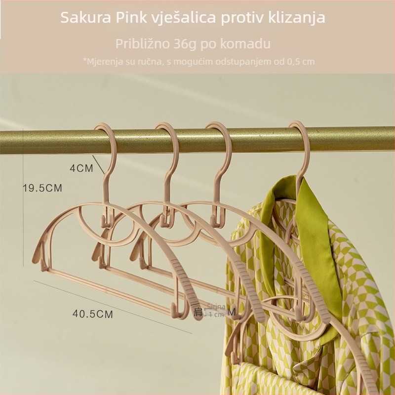 Debela vješalica za odjeću sa širokim ramenima, bešivna potpora ramena, za kućno sušenje odjeće