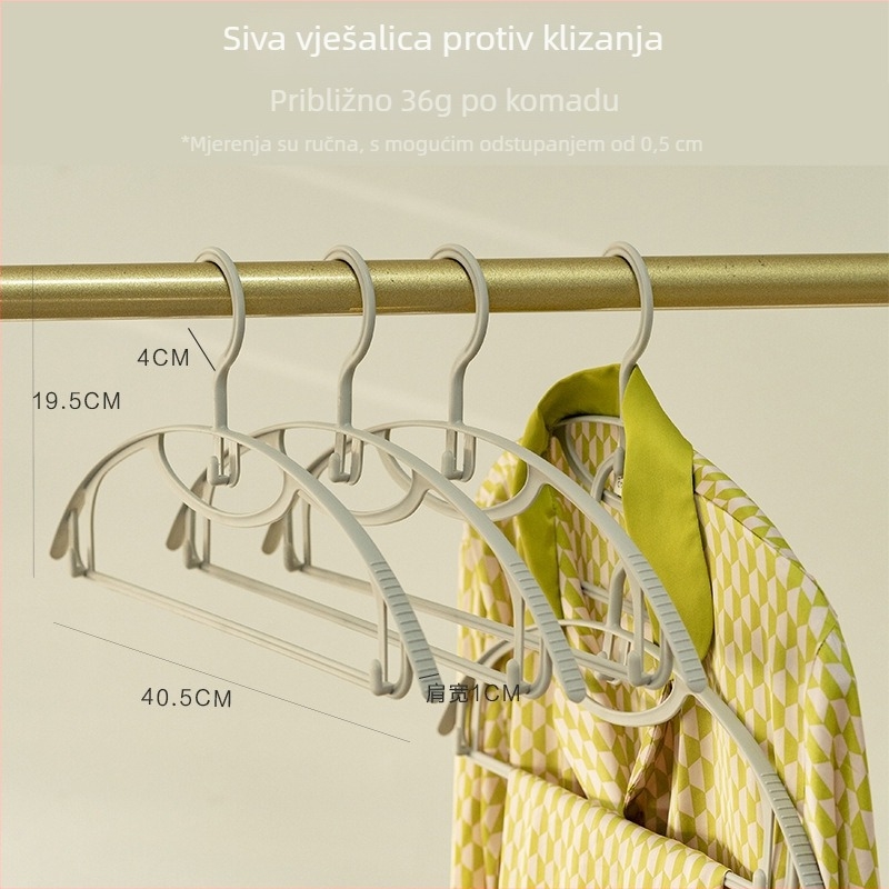 Debela vješalica za odjeću sa širokim ramenima, bešivna potpora ramena, za kućno sušenje odjeće