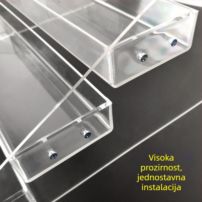 Prozirni akrilni stolni organizator kozmetike sa stupnjevito dizajnom za proizvode za njegu kože