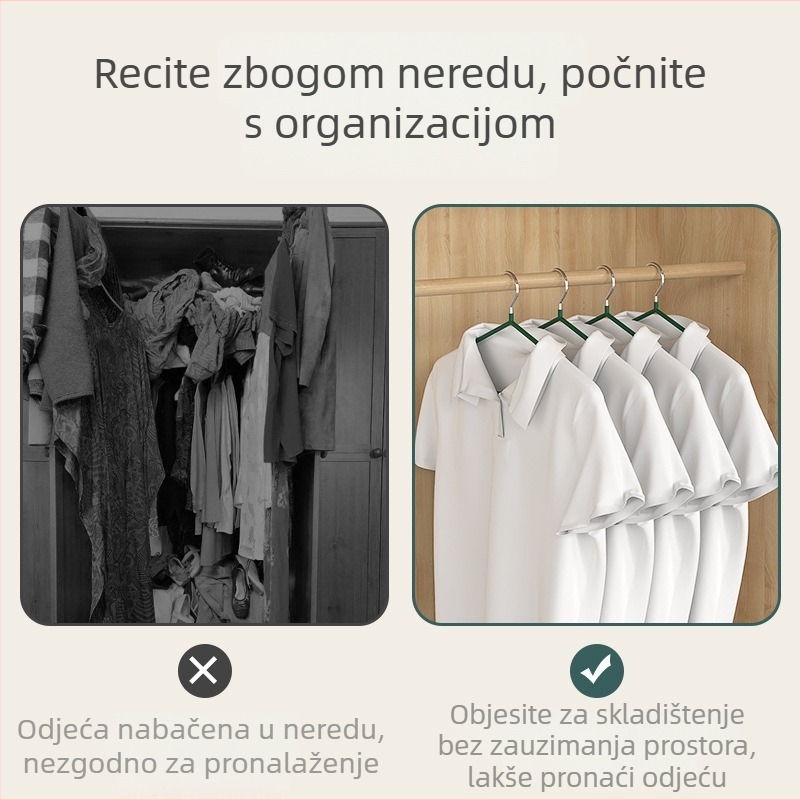 Vješalica za odjeću za kućnu upotrebu, protuklizna, protiv ožiljaka na ramenima, posebna vješalica za sušenje odjeće, podrška ormara