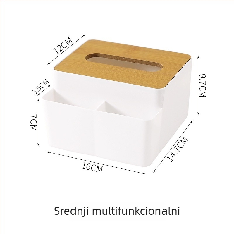 Minimalistička stolna kutija za salvete s odjeljivačem, za dom i blagovaonu