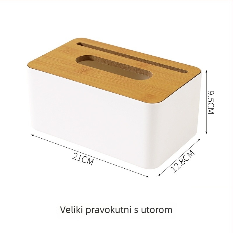 Minimalistička stolna kutija za salvete s odjeljivačem, za dom i blagovaonu