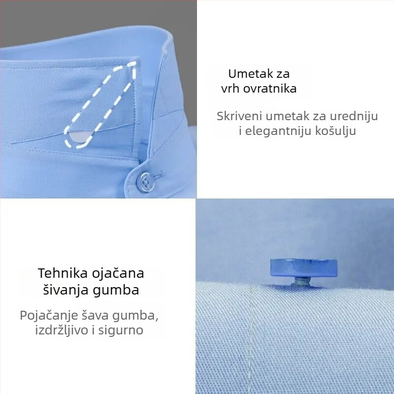 Modal košulja, bez glačanja, muška, dugih rukava, poslovno/ležerno