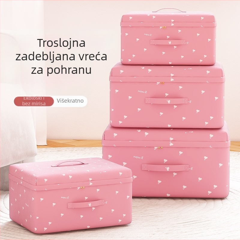 Kockasta vreća za pohranu deke i odjeće, velika zapremina, kompresijska vreća za putovanja i preseljenje