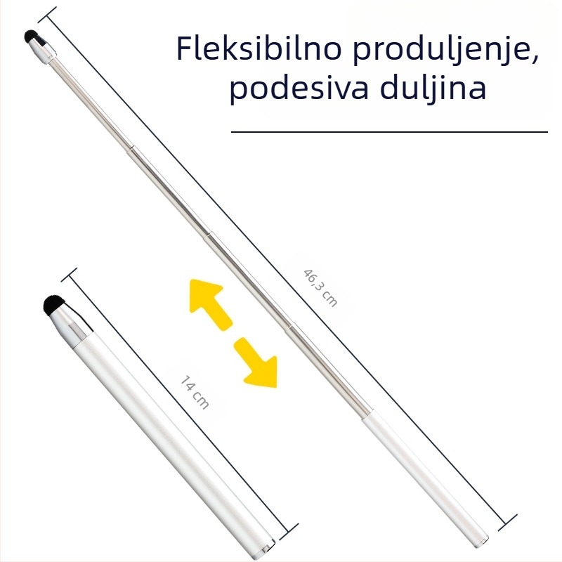 Ispruživi kapacitativni stilus za dodirne zaslone, pokazivač za elektroničku ploču za online nastavu