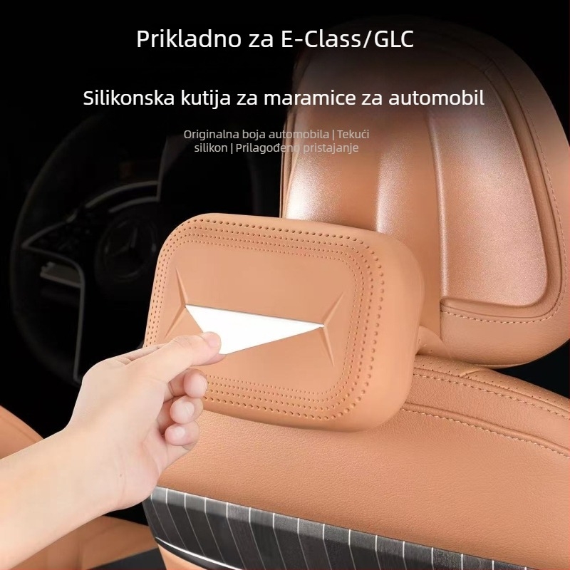 Silikonska kutija za maramice za Mercedes-Benz GLE – unutarnji automobilski dodaci (kompatibilno s GLE350, GLS450)