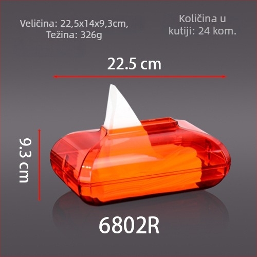 Kutija za maramice s magnetskim poklopcem, akrilna, stolna verzija za dom, automobil, dnevni boravak i kupaonica
