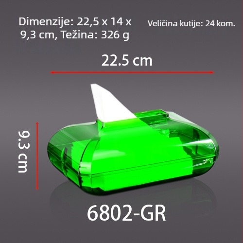 Kutija za maramice s magnetskim poklopcem, akrilna, stolna verzija za dom, automobil, dnevni boravak i kupaonica
