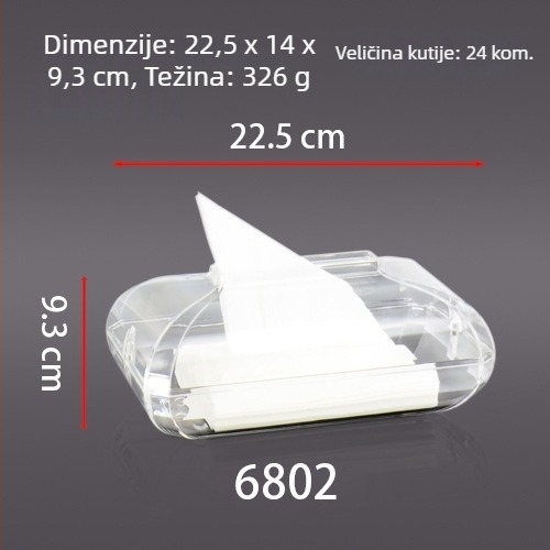 Kutija za maramice s magnetskim poklopcem, akrilna, stolna verzija za dom, automobil, dnevni boravak i kupaonica
