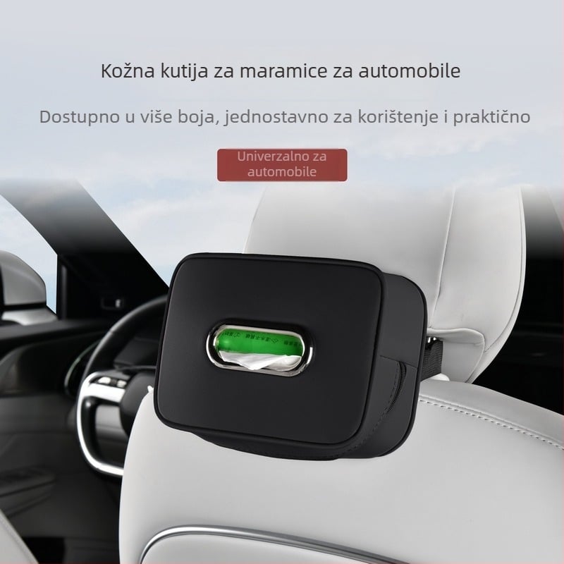 Kožna kutija za maramice u automobilu, visi interijer dodatak