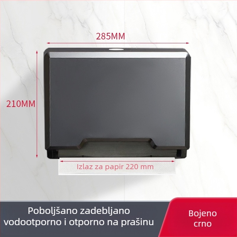 Zidna vodootporna kutija za maramice za kupaonicu – bez bušenja, za kućnu i poslovnu upotrebu