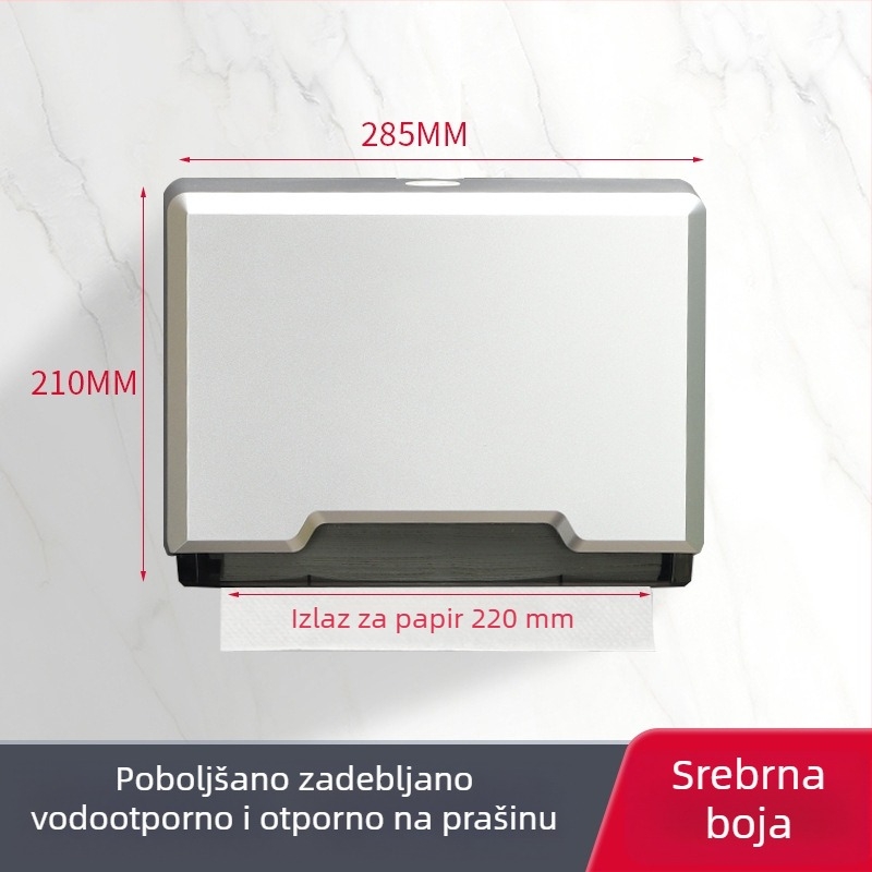Zidna vodootporna kutija za maramice za kupaonicu – bez bušenja, za kućnu i poslovnu upotrebu