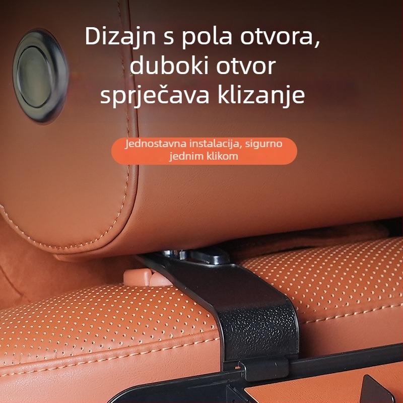 Višenamjenska kutija za pohranu u automobilu, kutija za maramice, držač za čaše i džep za pohranu na stražnjoj strani naslona sjedala
