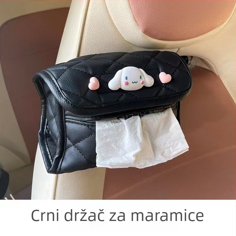 Kožna kutija za maramice za automobil, velikog kapaciteta, moderna i slatka