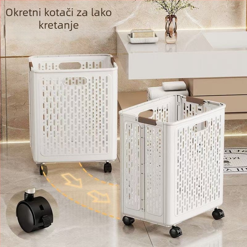 Sklopiva košara za prljavo rublje, velik kapacitet, kućna upotreba, kupaonica