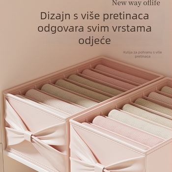 Kutija za pohranu odjeće s pregradama za garderobu i spavaću sobu, organizator za traperice i odjeću