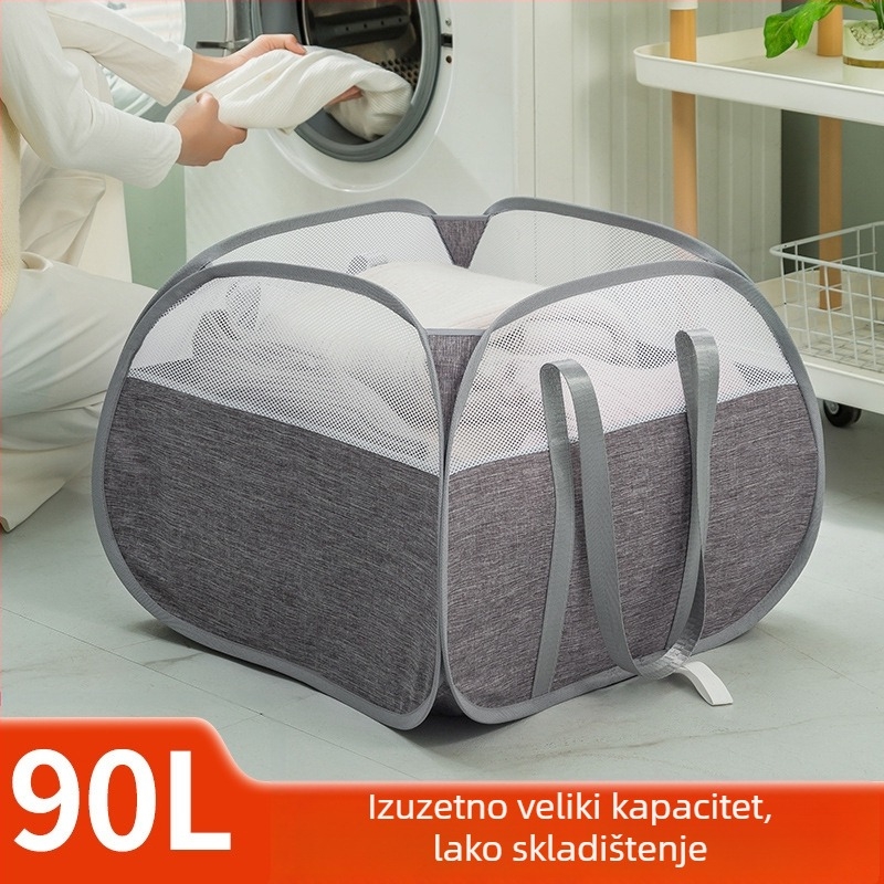 Sklopivi koš za rublje od Oxford tkanine, debeo materijal, veliki kapacitet, za spavaću sobu ili dom učenika