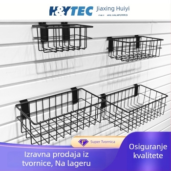 Zidni držač teških kovnih košara za alate, bez bušenja, kuhinjska i kupaonska pohrana