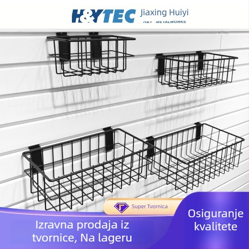 Zidni držač teških kovnih košara za alate, bez bušenja, kuhinjska i kupaonska pohrana