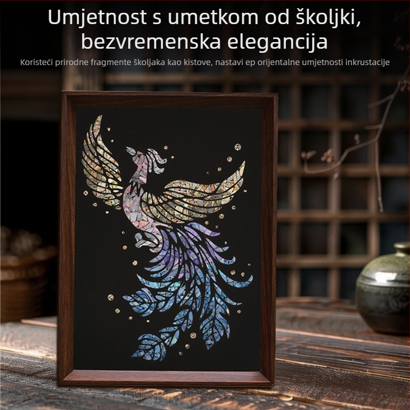 DIY komplet za sliku u okviru s sedefom — ručno izrađeni materijali za dekoraciju stola, kreativan poklon za rođendan i suvenir