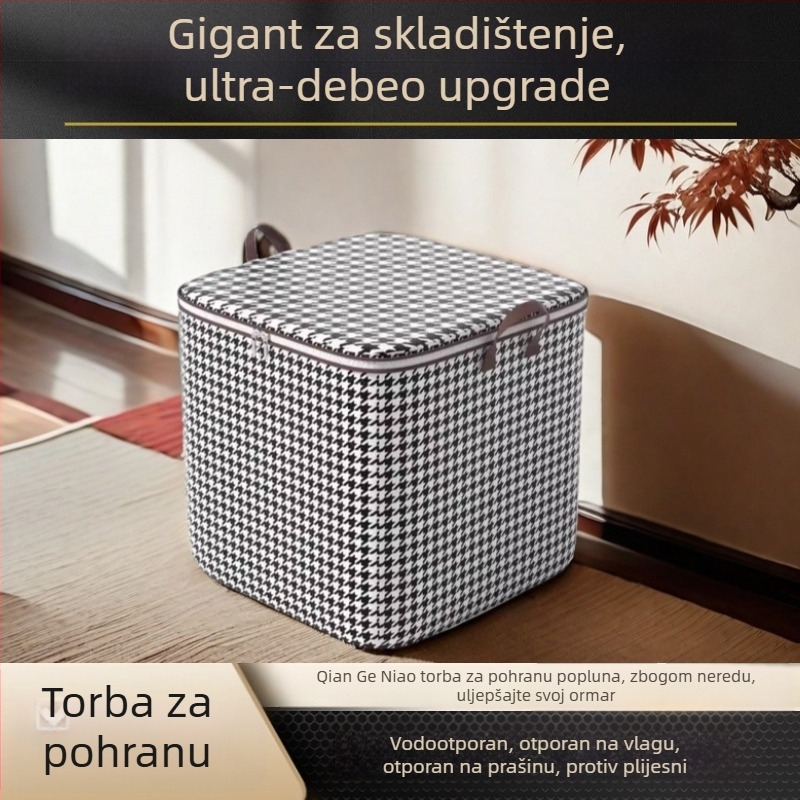 Torbe za skladištenje s zatvaračem za odjeću i pokrivače, netkani materijal, velika zapremina