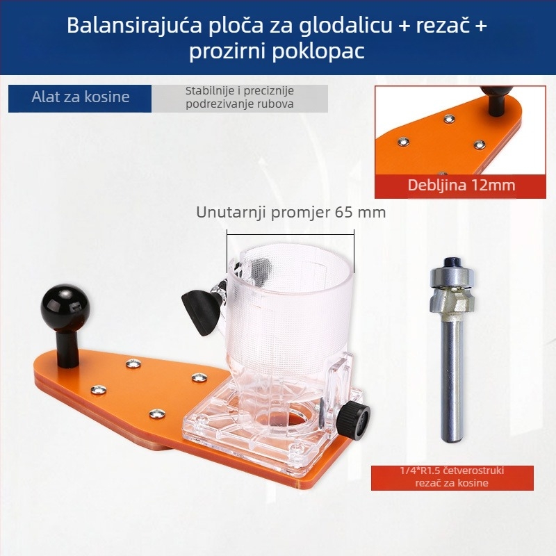 Stroj za obradu rubova s uravnoteženom pločom i obrnuto temeljnicom za drvnu industriju – kanali, obrublivanje rubova i zaobljenje s polumjerom