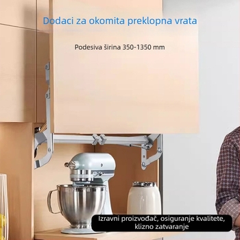 Pneumatska podrška za vertikalno preklopna vrata ormara – hardver dodatak