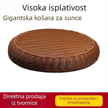 Okrugli PP tkaninski sušilni koš za čaj i povrće, veliki stolni spremnik za skladištenje