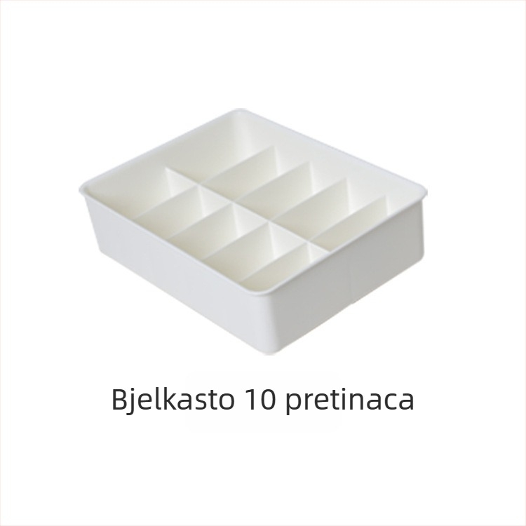 Plastična kutija za pohranu donjeg rublja i čarapa s pregradama, ladic̦astog stila
