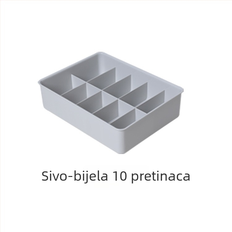 Plastična kutija za pohranu donjeg rublja i čarapa s pregradama, ladic̦astog stila